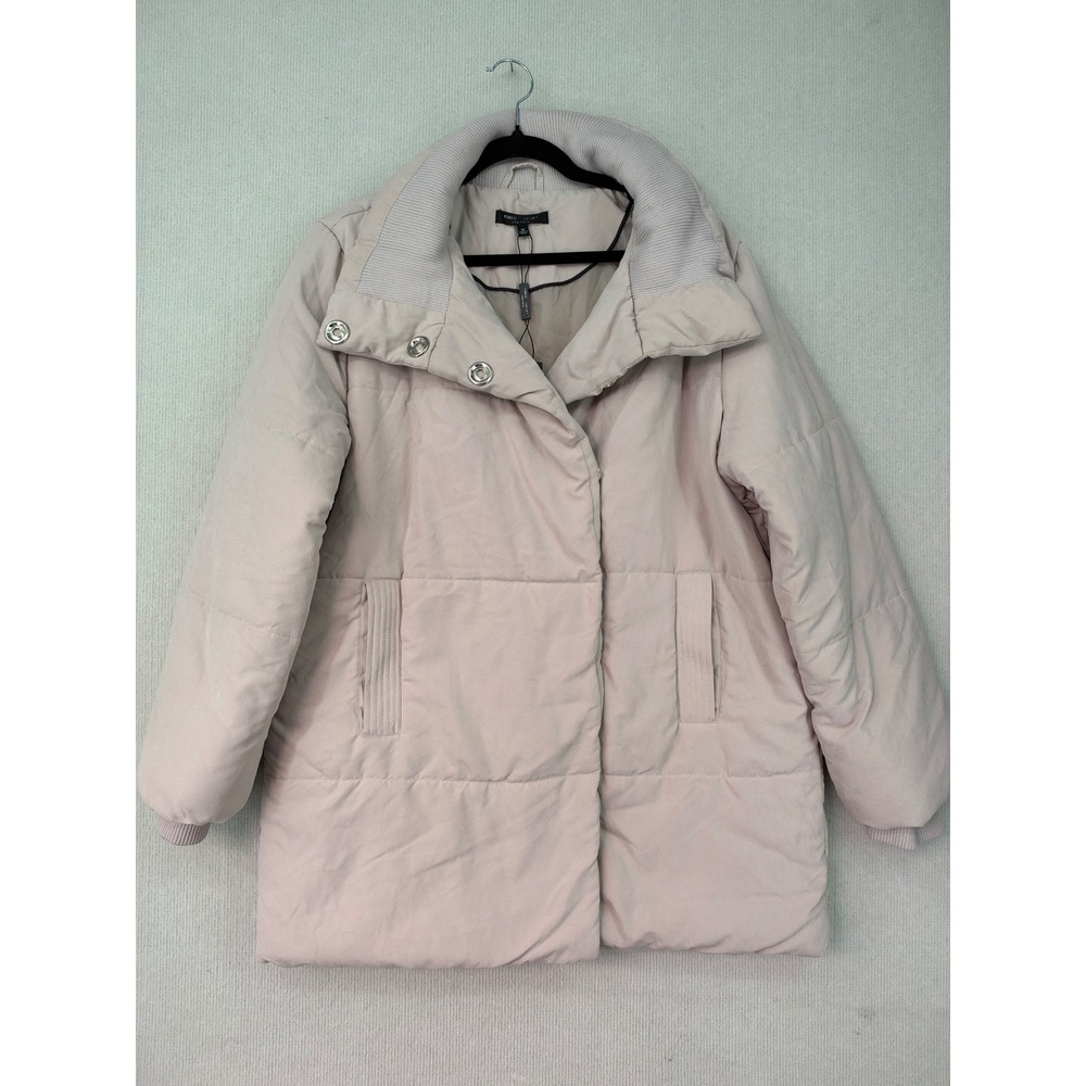 Romeo & Juliet Couture Women's M Beige Long Puffer Coat Jacket NWT $228